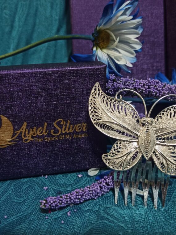 Telkari Kelebek Model Gumus Sac Tokasi