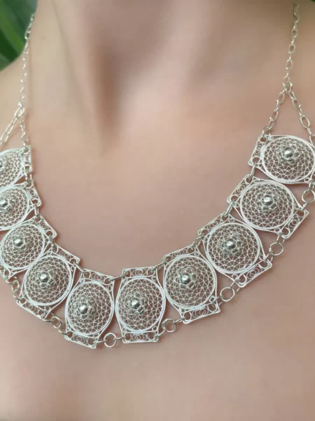 Telkari Tomurcukgul Model Gumus Set