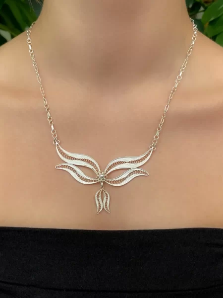 Telkari Lale Model Kolye